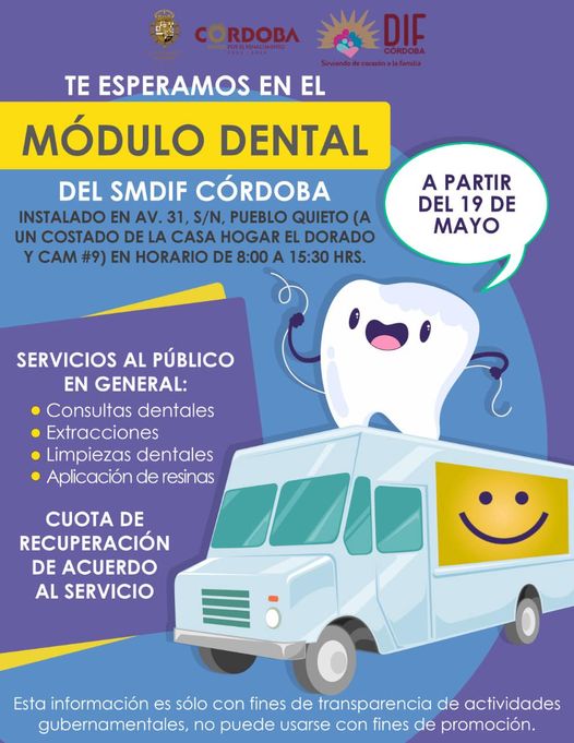 A partir de este jueves 19 de mayo, la Unidad Médico Dental, estará ubicada en la Avenida 31, s/n, Pueblo Quieto.