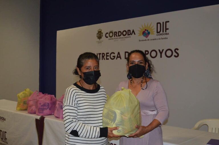 DIF entrega despensas a madres solteras.