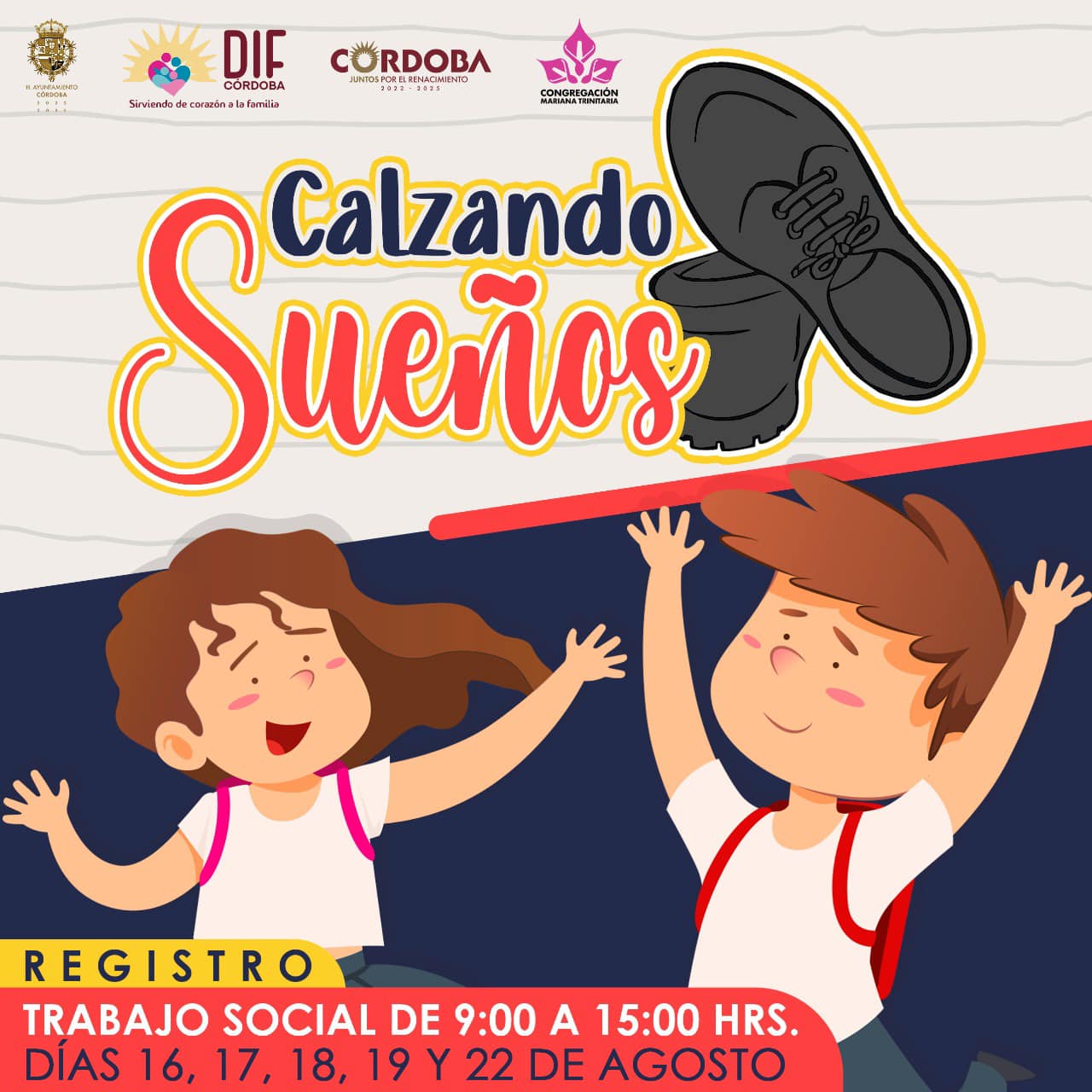 DIF Córdoba y Mariana Trinitaria te invita a que seas parte de la campaña «Calzando Sueños»