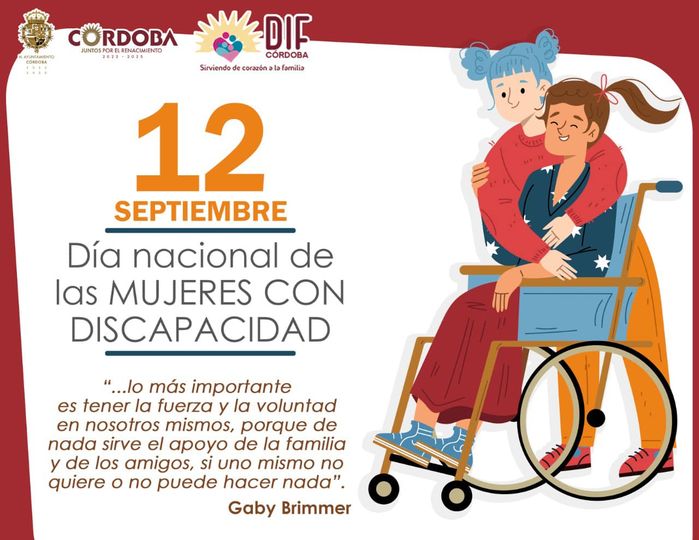 Hoy 12DeSeptiembre se conmemora por segundo año consecutivo el “Día Nacional de la mujer con discapacidad en México»