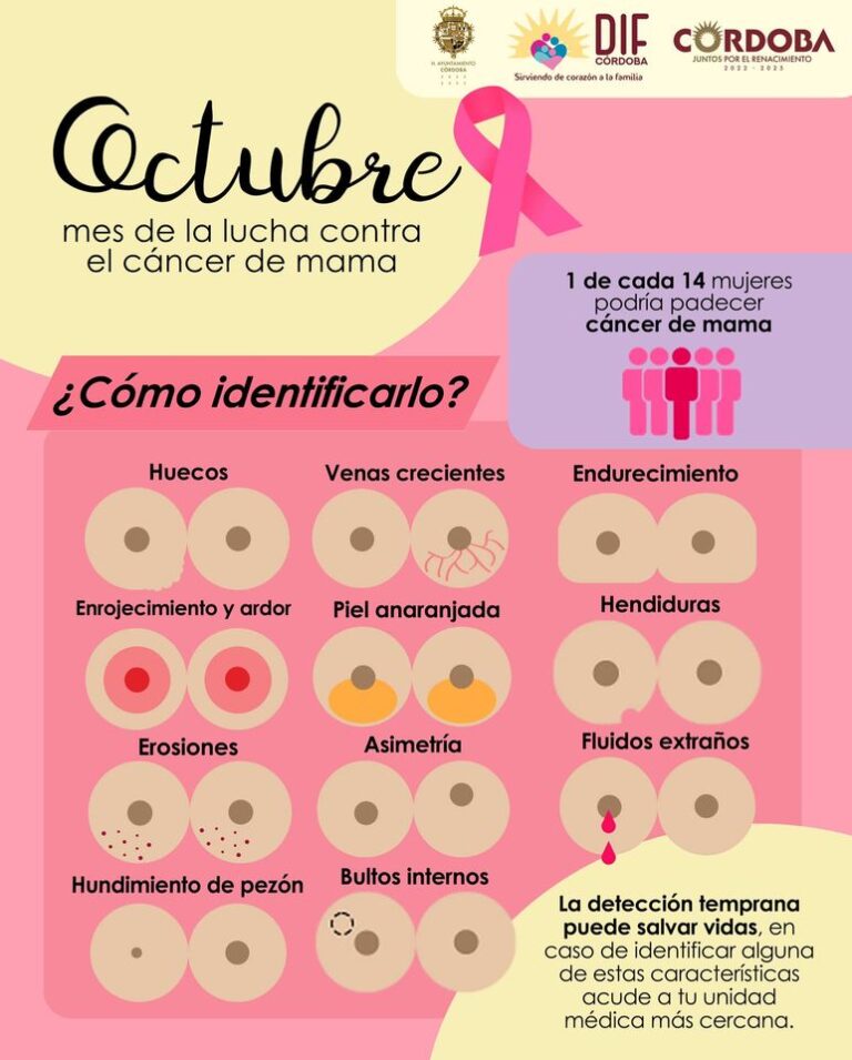 Los signos de advertencia del cáncer de mama pueden ser distintos en cada persona. Algunas personas no tienen ningún tipo de signos o síntomas.