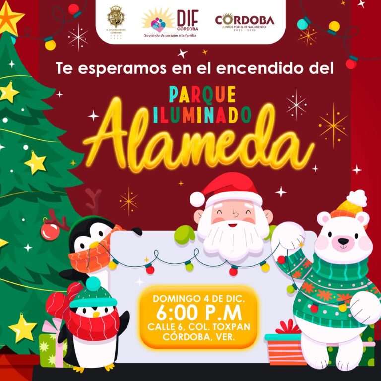 Este domingo 4 de diciembre acompáñanos a encender el “Parque Iluminado Alameda”.