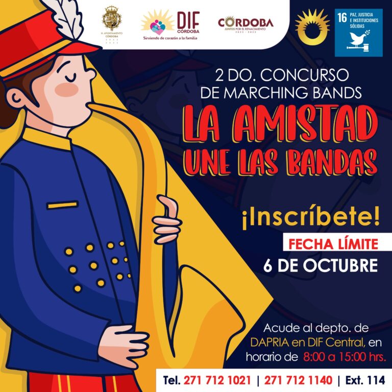 El DIF Municipal te invita a participar en el segundo Encuentro de Marching Bands.