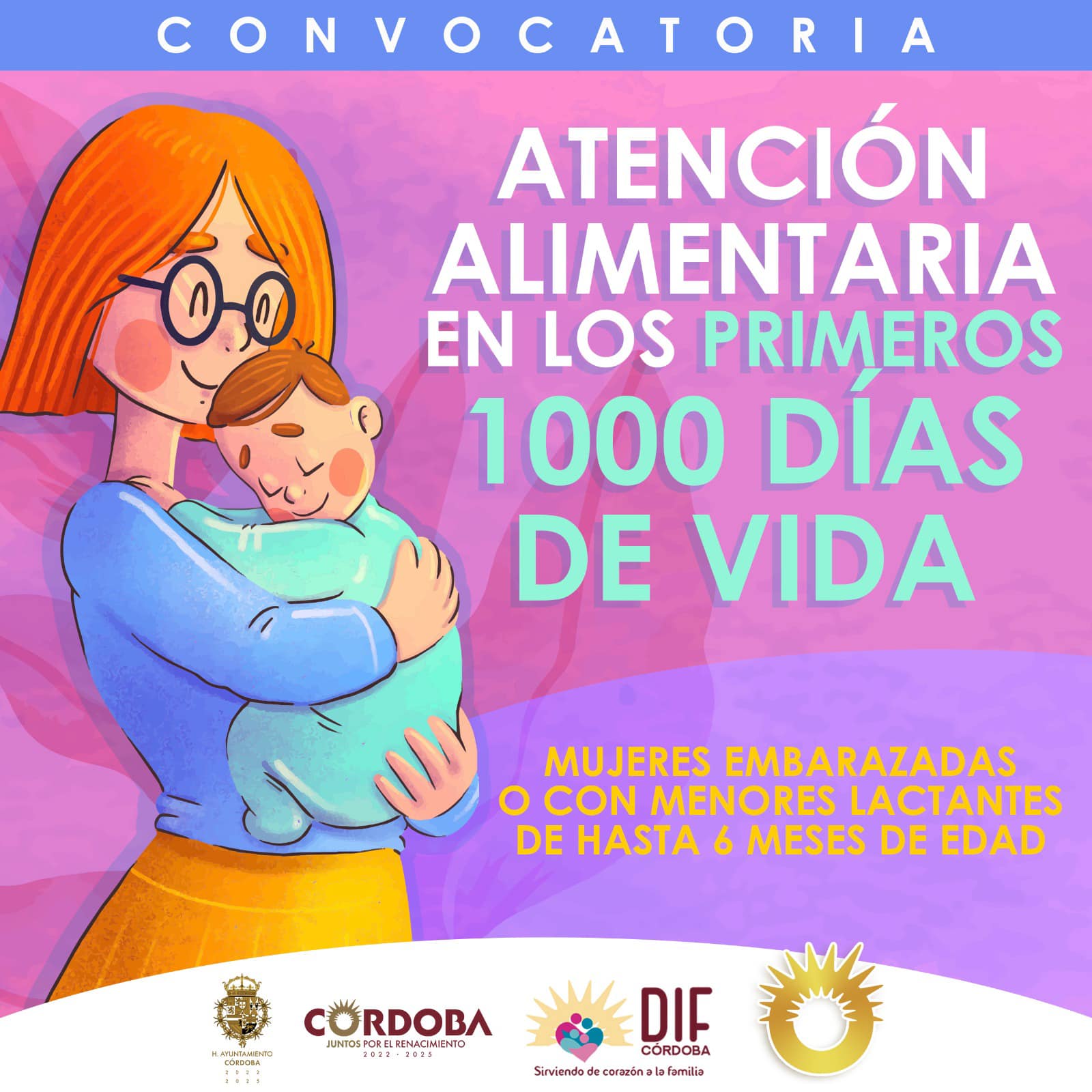 DIF Córdoba a través de la coordinación de Asistencia Alimentaria hace la invitación a registrarse para el programa “Asistencia Social Alimentaria en los primeros 1000 días de vida”.
