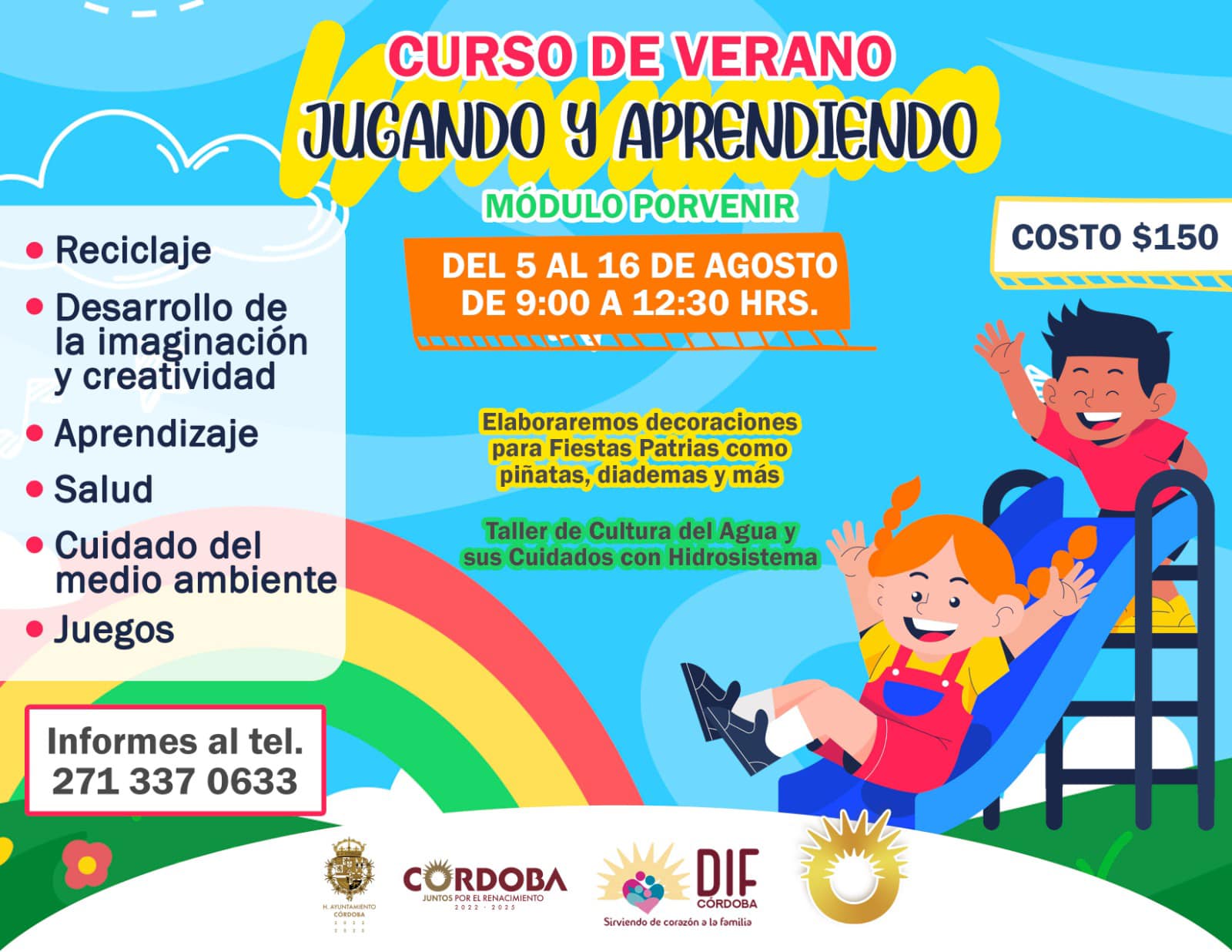 Modulo El Porvenir invita a todas las niñas y niños al Curso de Verano «Jugando y Aprendiendo»