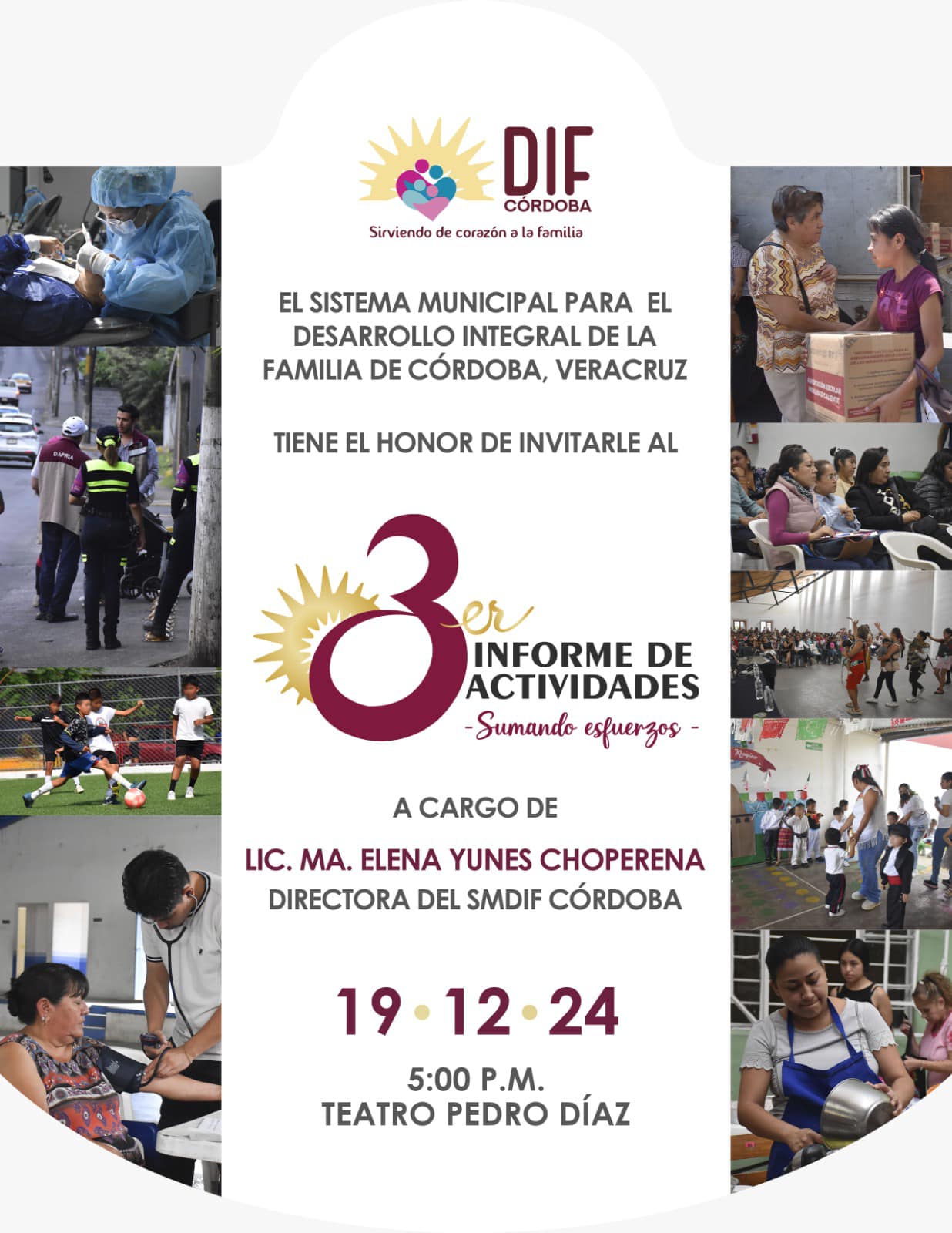 ¡Estás invitado al Tercer Informe de Actividades del DIF Municipal!