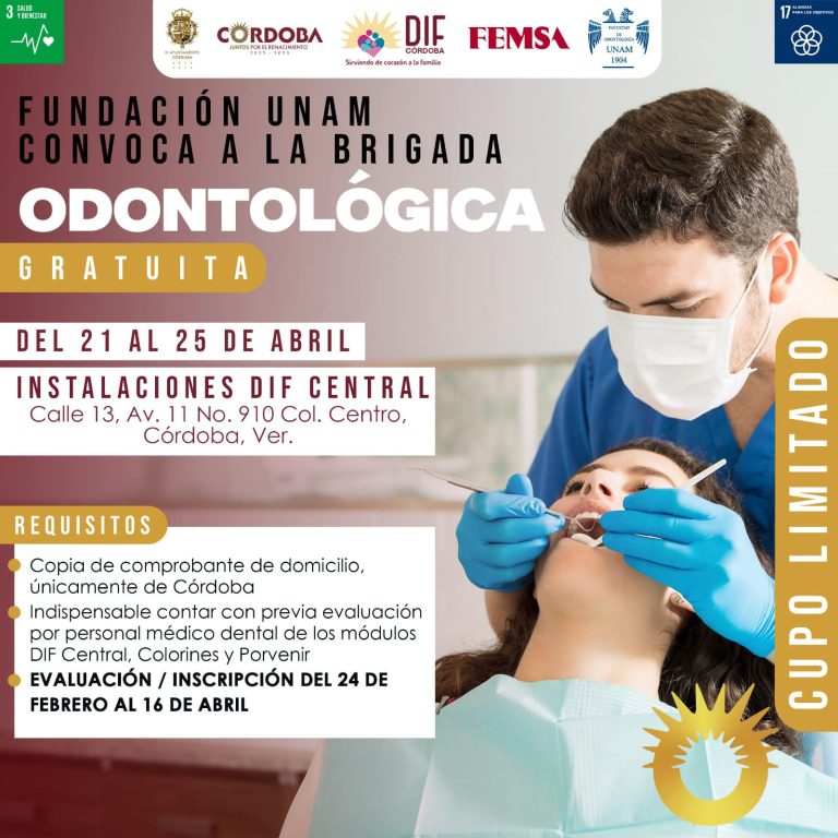 Arranca la 3era Brigada Odontológica en colaboración con Fundación UNAM y DIF Córdoba*