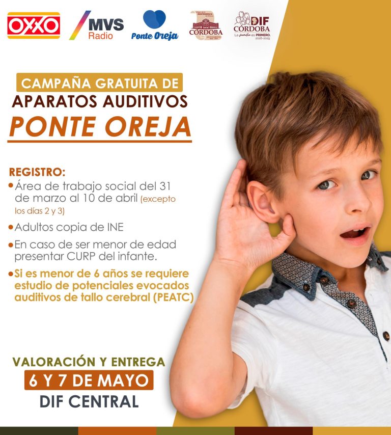“Ponte Oreja” y aprovecha la Campaña Gratuita de Aparatos Auditivos de SMDIF, OXXO y MVS Radio.
