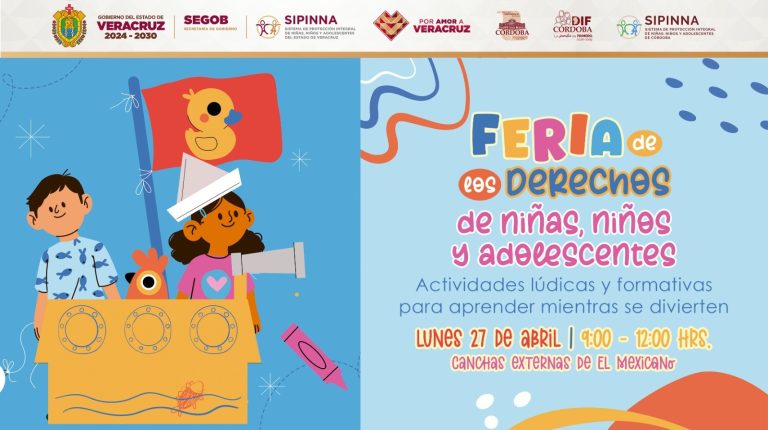 SMDIF y SIPINNA invitan a la Feria de los Derechos de Niñas, Niños y Adolescentes.