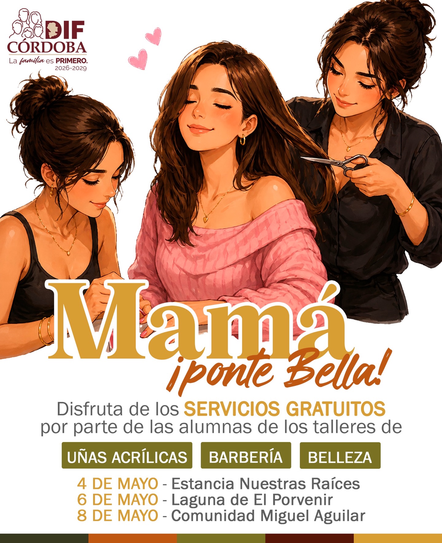 SMDIF invita a la campaña “Mamá ¡Ponte bella!” para consentir a las madres.