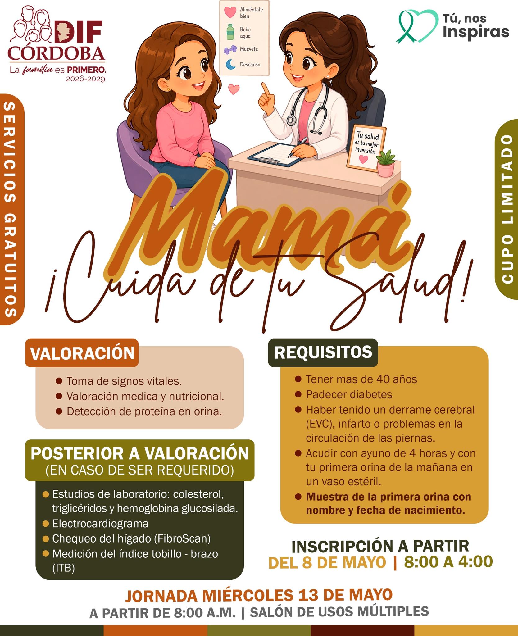 “Mamá, ¡cuida de tu salud!”: SMDIF acerca servicios médicos para tu bienestar.